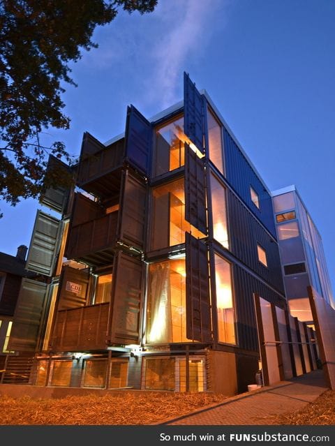 Apartments made from shipping containers