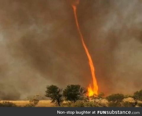 This is a tornado of fire, its very rare. Yes its real