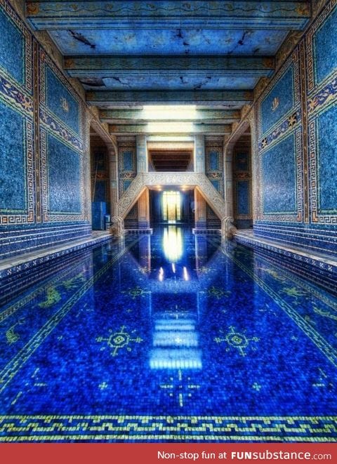 The Azure Blue Indoor Pool at Hearst Castle