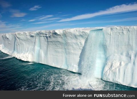 A glacial waterfall, Spitzbergan