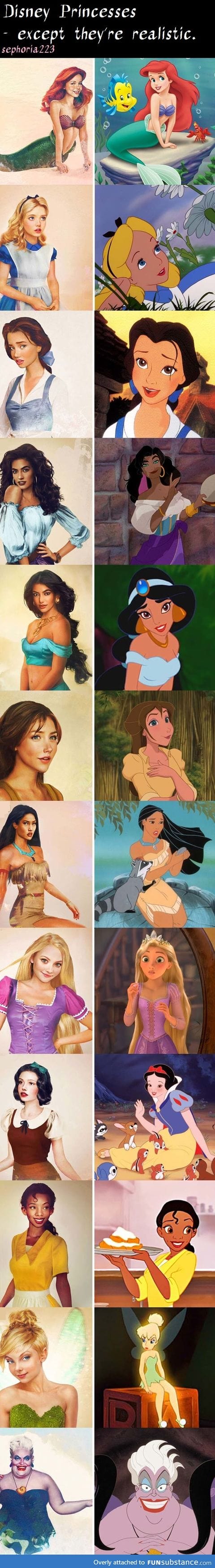 Realistic Disney Princesses