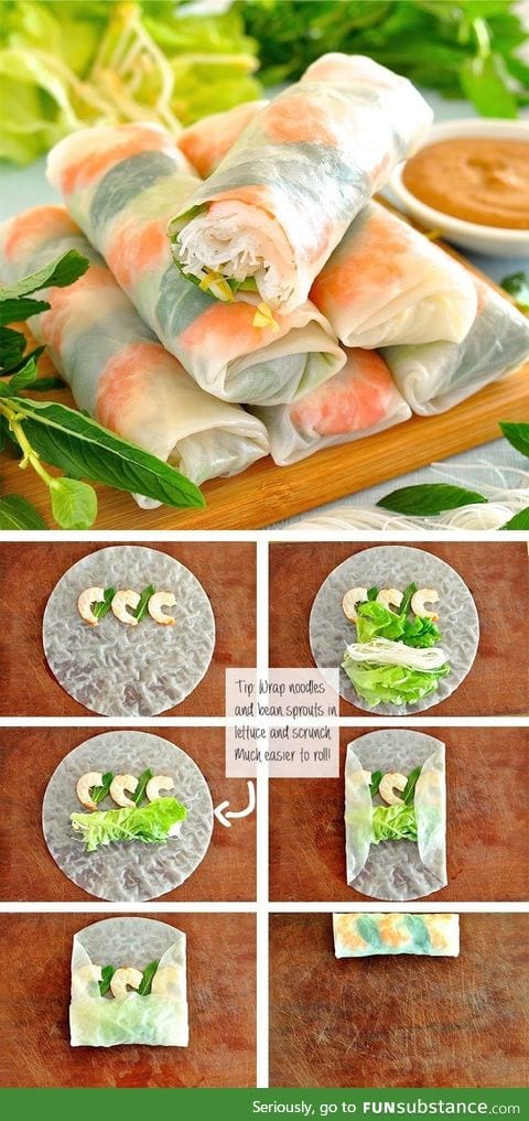 How to wrap Vietnamese spring rolls