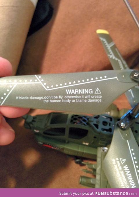 Always check the warning labels on toys made in China