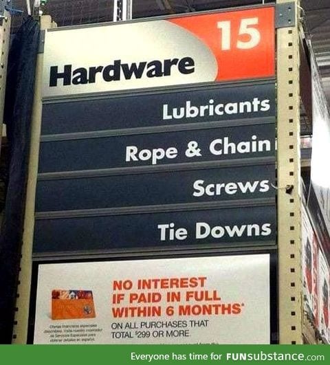 What happens in aisle 15 stays in aisle 15