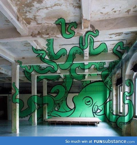 Octopus graffiti