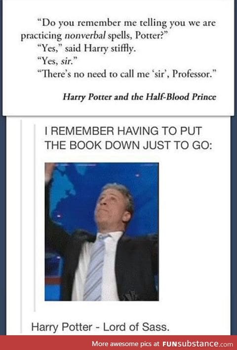 Harry Potter and the Half Blood Sass