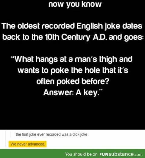 Oldest recorded english joke