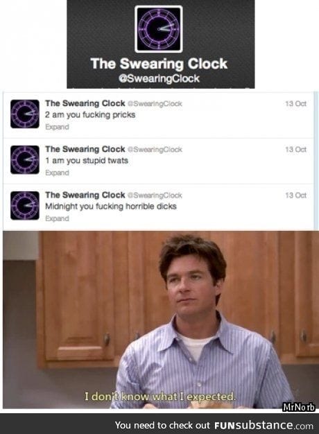 The swearing clock