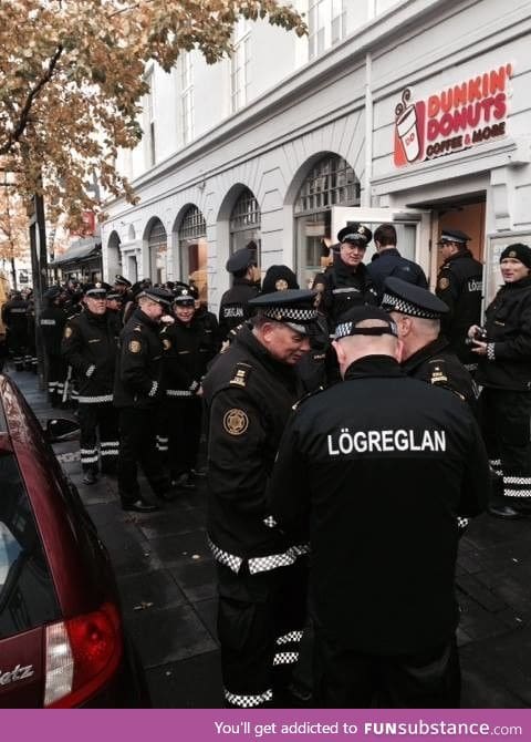 Dunkin Donuts just opened in Iceland with a daily line that extends out of the store