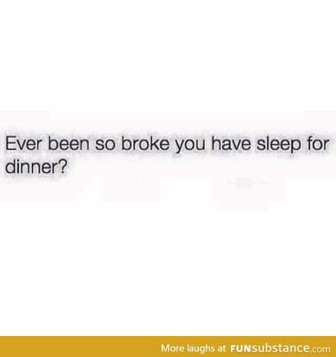 Sleep for dinner