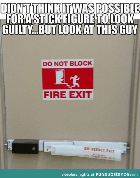 Guilty stick figure