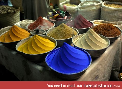 Spices in a Bazaar, Cairo Egypt