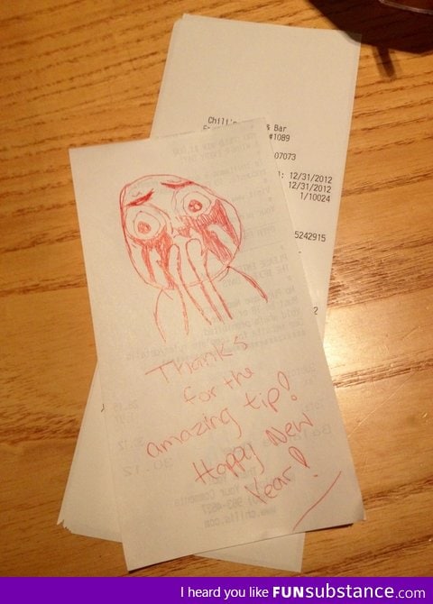 The waiter appreciated the tip