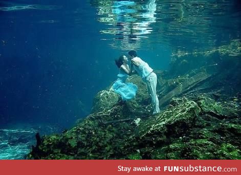 Underwater wedding