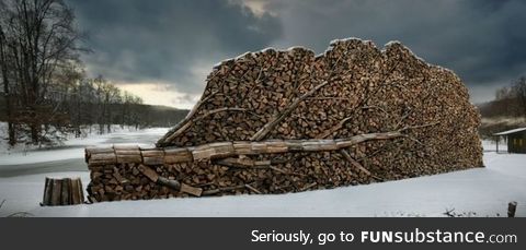 This well stacked pile of wood