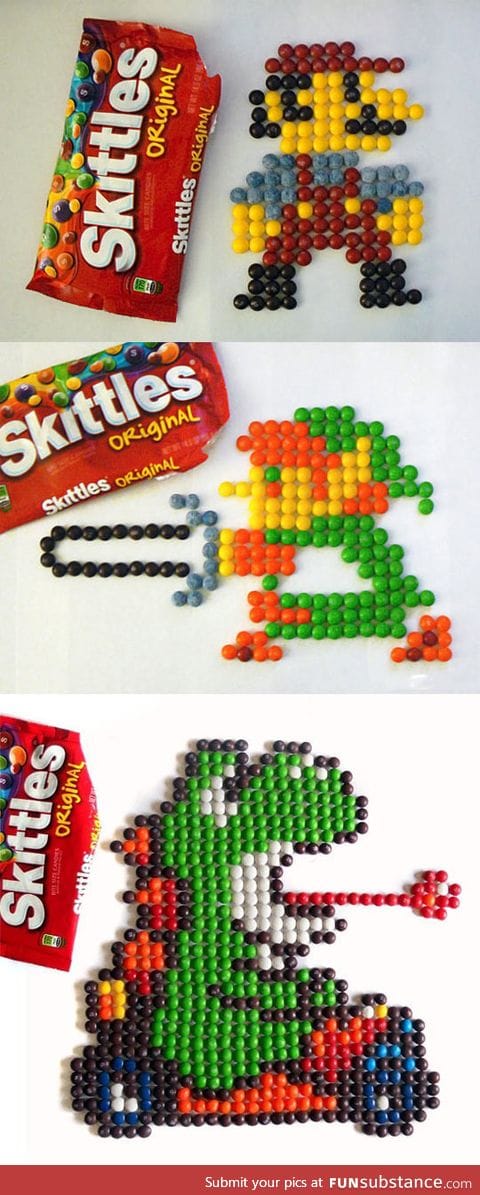 8-bit skittle art