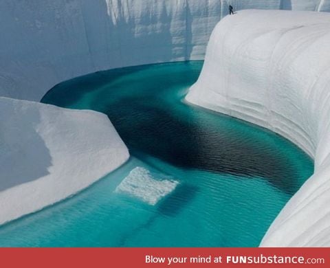 Ice canyon in greenland