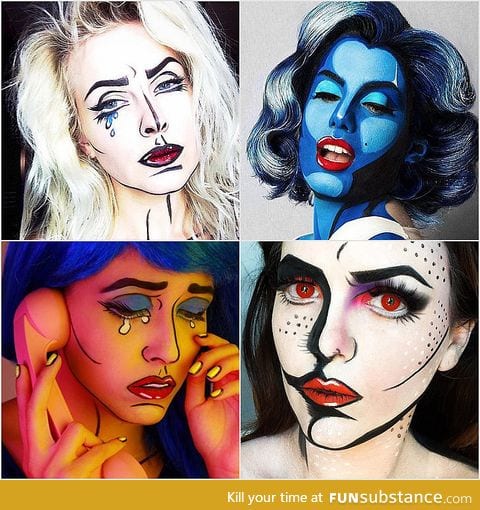 Amaing Pop Art Halloween Make Up