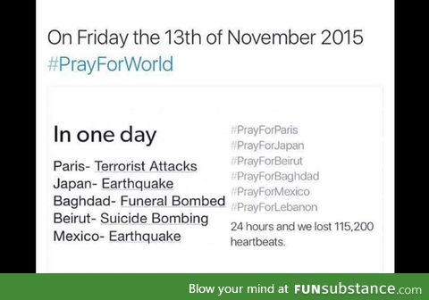 #Prayfortheworld