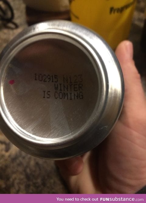 Canning date on my beer