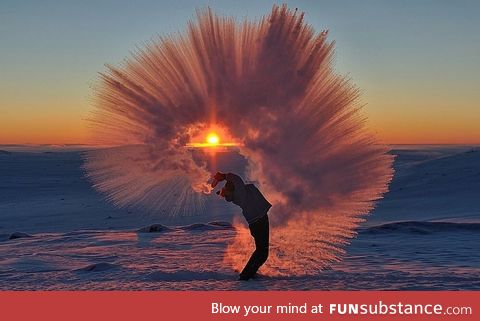 This is how you dump tea at -40c