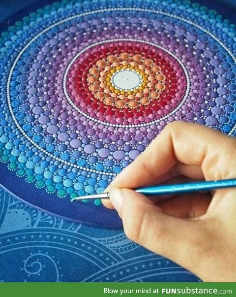 Painted dot mandala