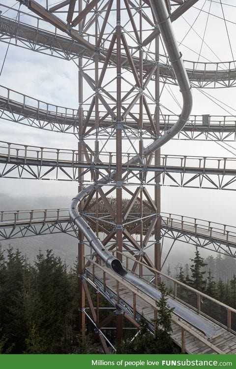 A 330-foot long slide in the Czech mountains