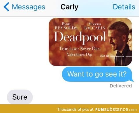 Deadpool this valentine's