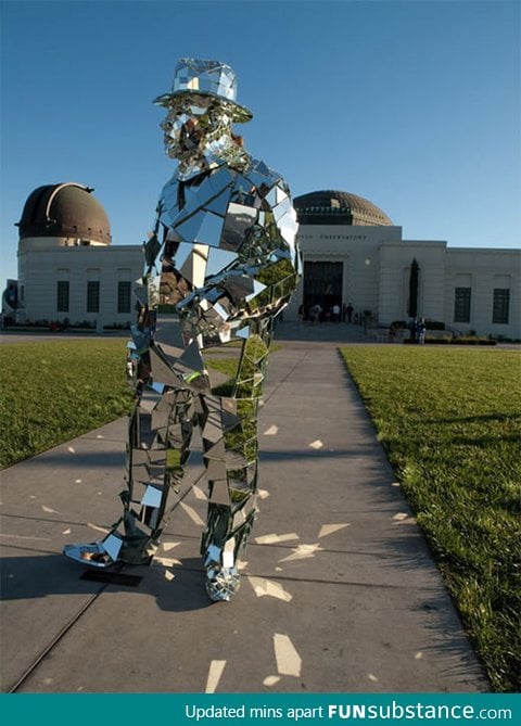 A suit made entirely out of mirrors