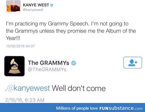 The Grammys is savage