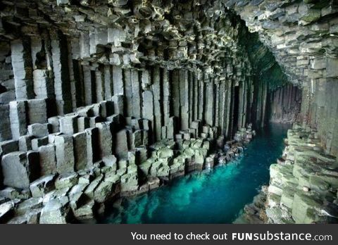 Fingal's Cave, a sea cave on the Isle of Staffa, Scotland