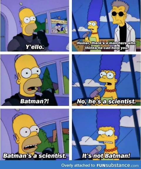 batman is life for homer