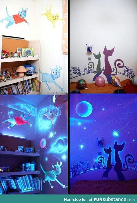 Fantastic glowing wall decor