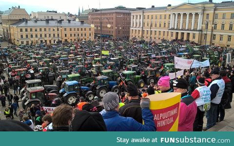 Farmers protest in Finland