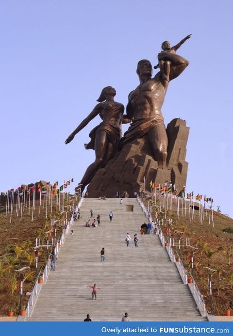 That is a huge statue in Senegal: The African Renaissance Monument