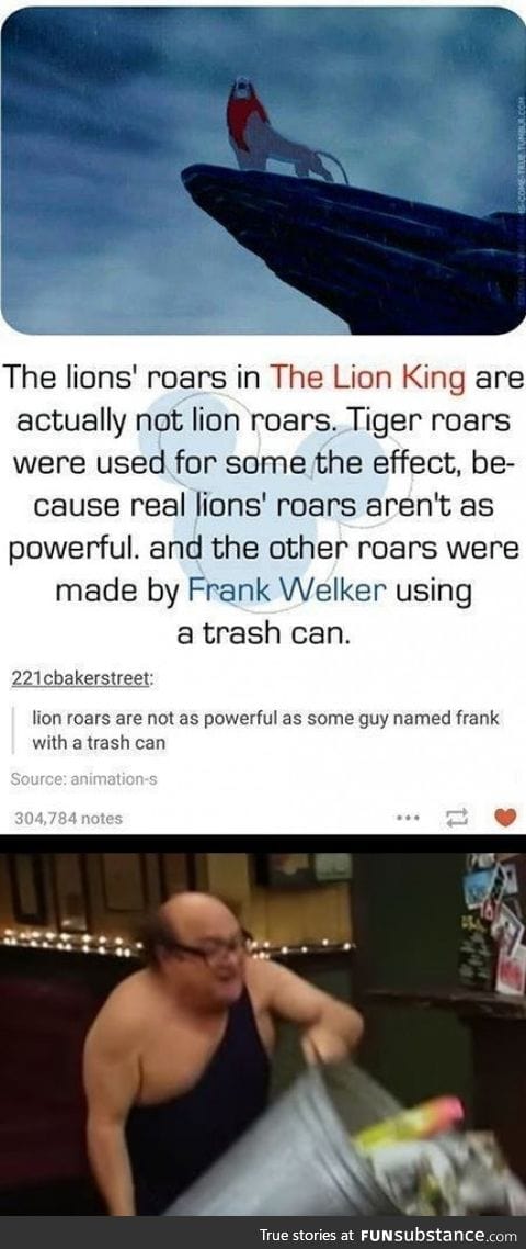 They didn't use real lion roars in Lion King