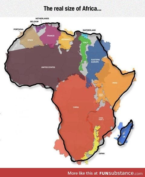 Never realized how big Africa really is