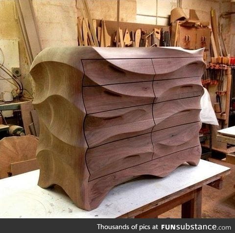 Amazingly crafted wavy dresser