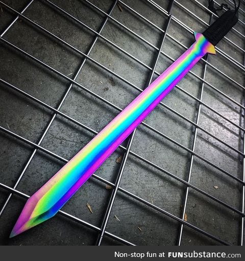 Who doesn’t want a rainbow sword?