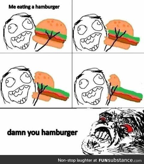 When eating burgers