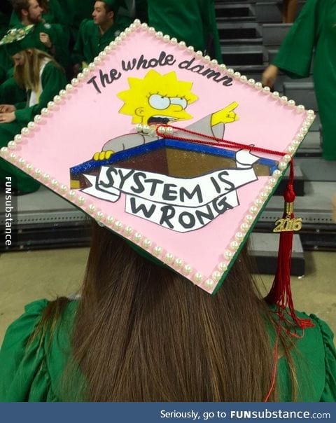 Lisa Simpson inspired graduation cap