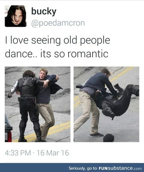 Old people dancing