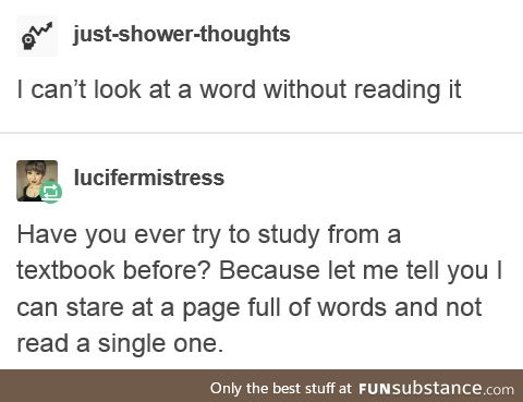 Can't read textbooks