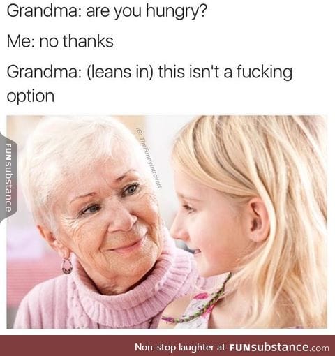 Grandma and food