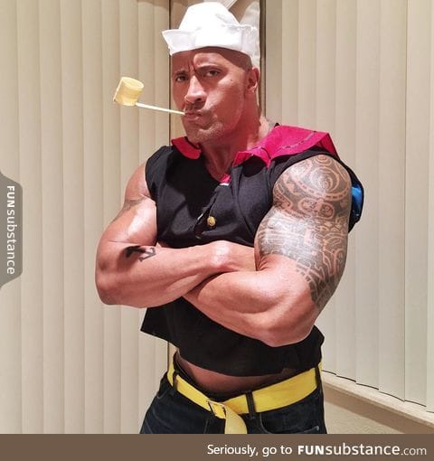 The Rock as Popeye