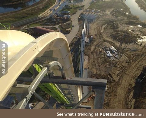 I went on this today :0 world's tallest waterslide. Scary af