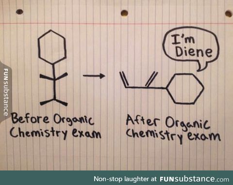 Organic chemistry exam before and after