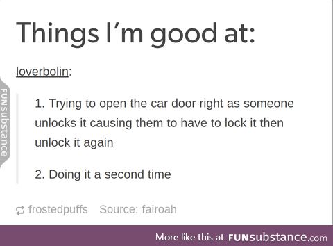 opening the car door