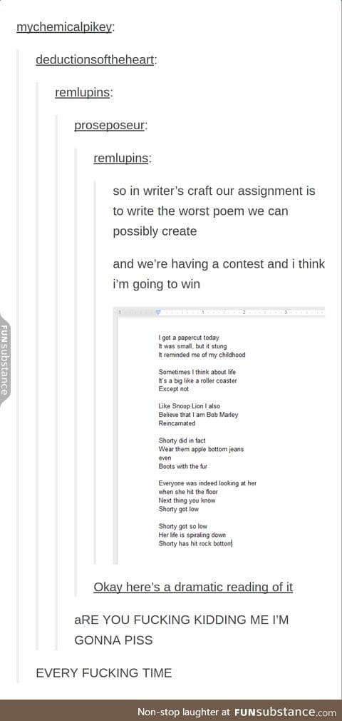 the most hilariously bad poem