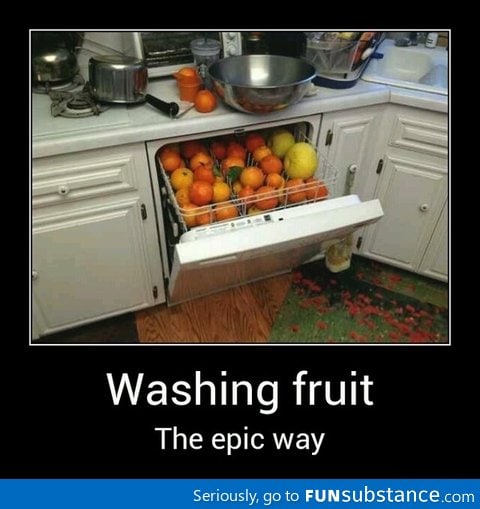 Washing fruit the epic way